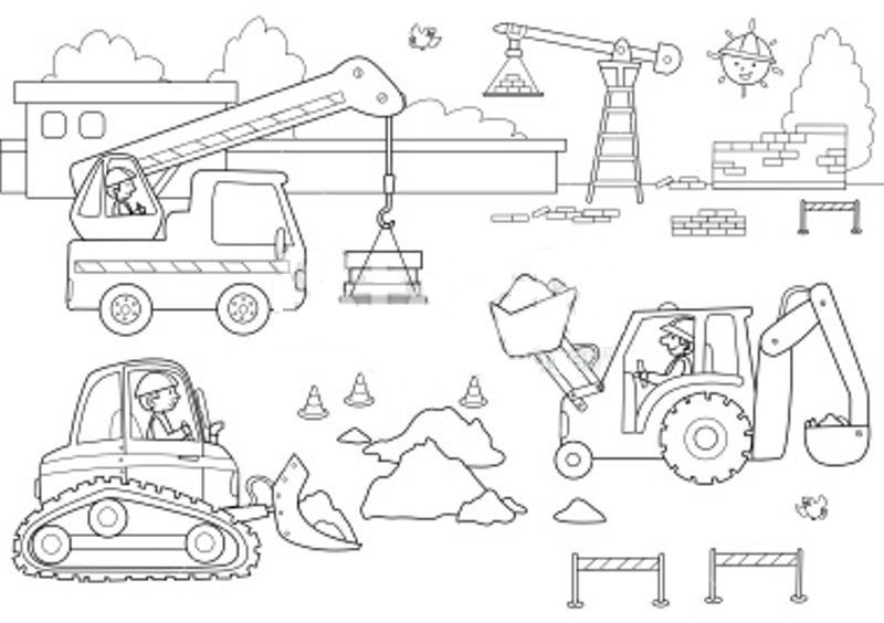 Coloriage Engin De Chantier A Imprimer Gratuit